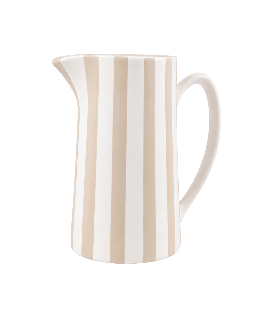 Jarra de cerámica Striped l Color Beige