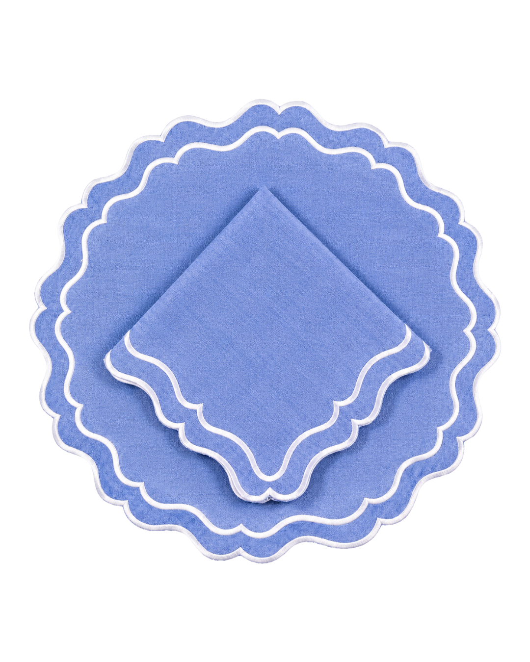 Juego de 4 Individuales con Servilleta Waterproof l Azul Claro