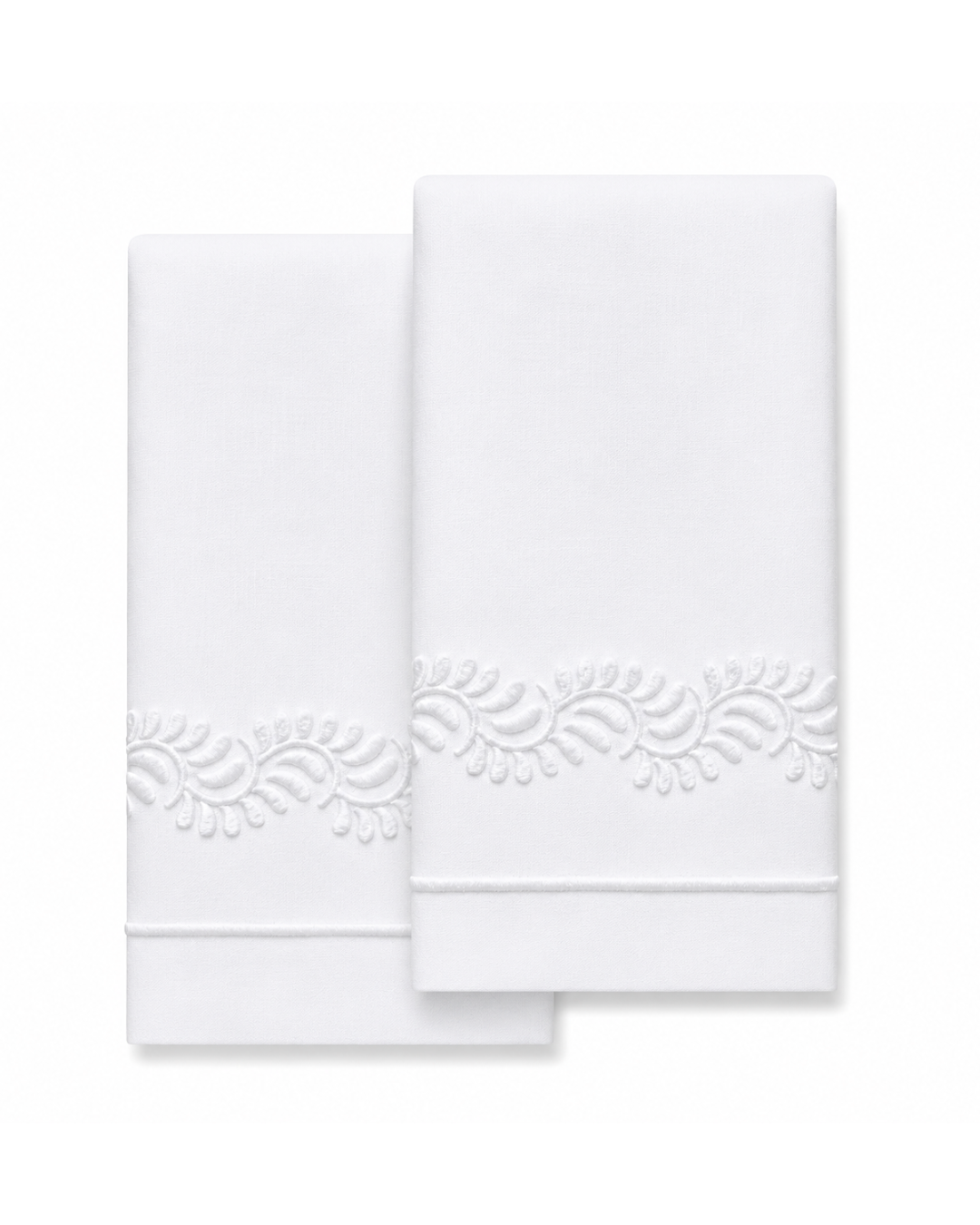 Par de toallas de lino l Talavera blanca