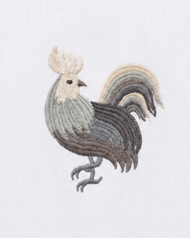 Par de toallas de lino l Gallo Gris