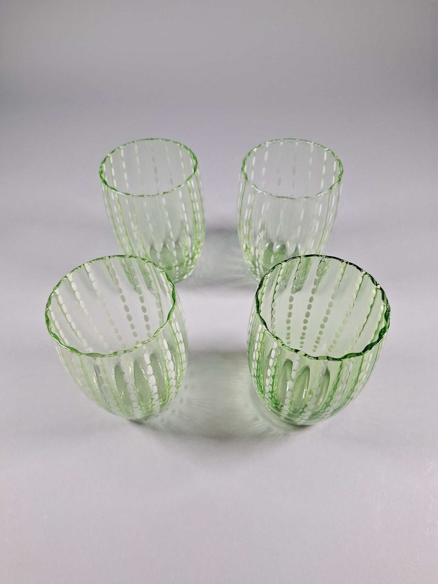 JGO DE 4 VASOS ZAFFER VERDE