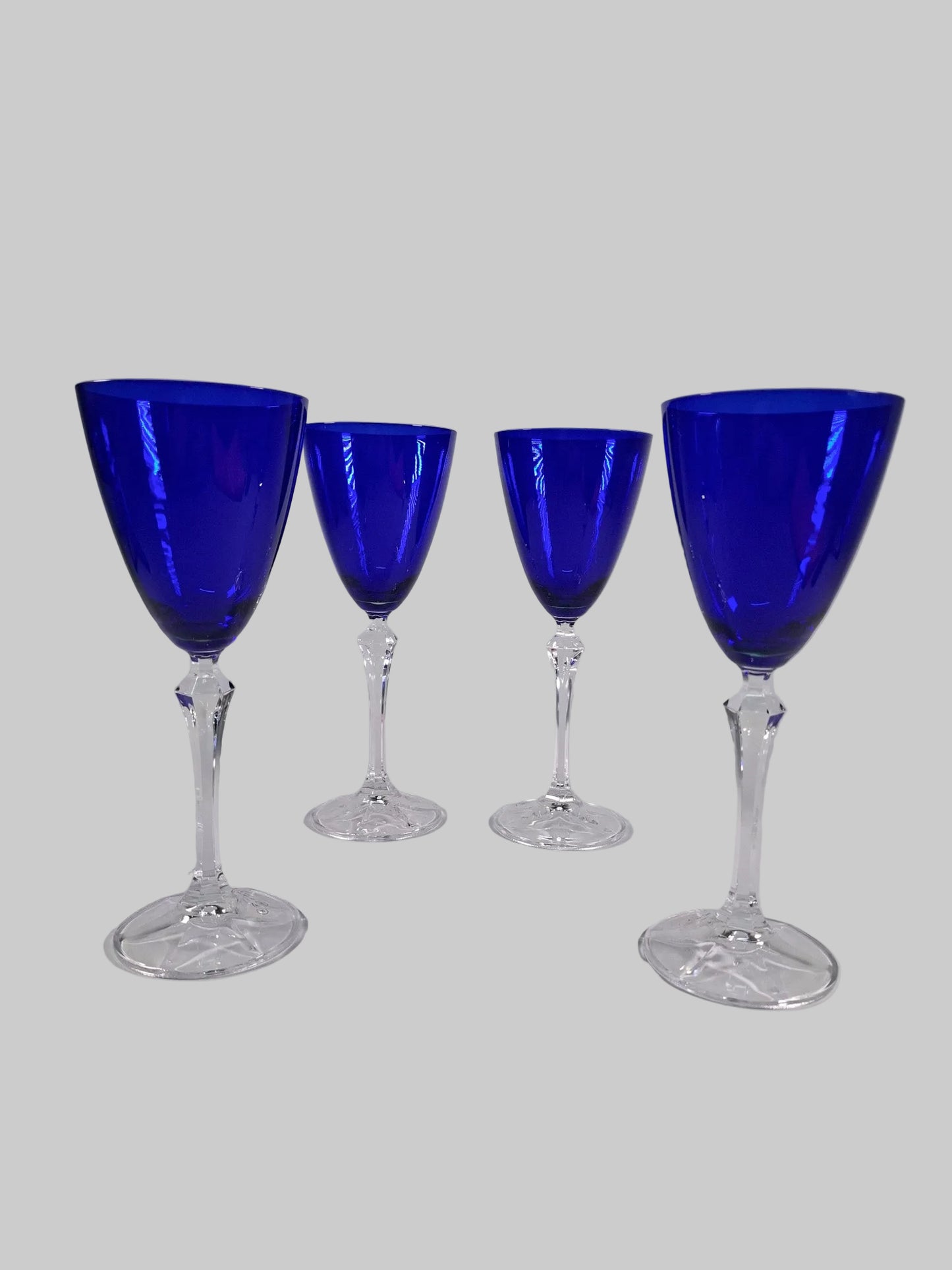 Juego de 4 copas azules