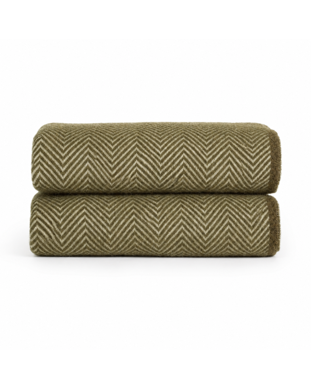 Throw de lana verde