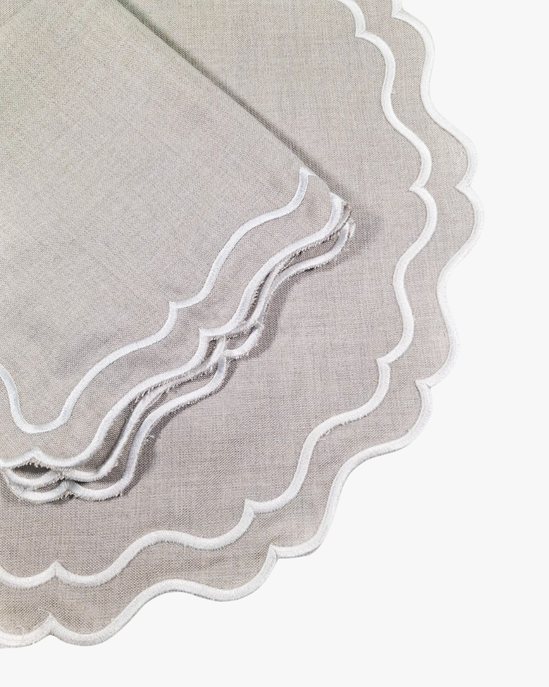 Juego de 4 Individuales con Servilleta Waterproof l Gris
