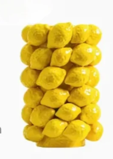 Florero de limones en ceramica
