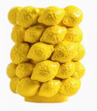 Florero de limones en ceramica