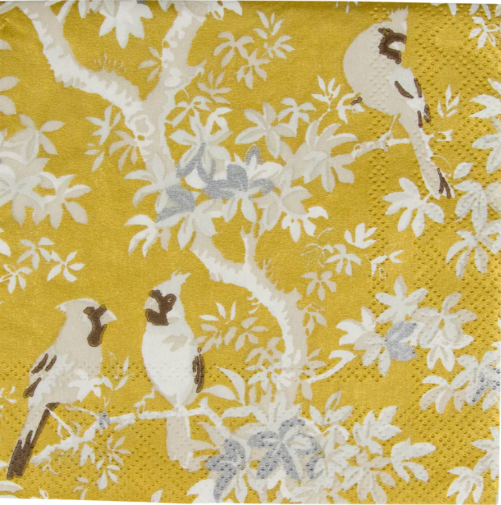 Paquete de Servilletas de papel l Pájaros amarillo