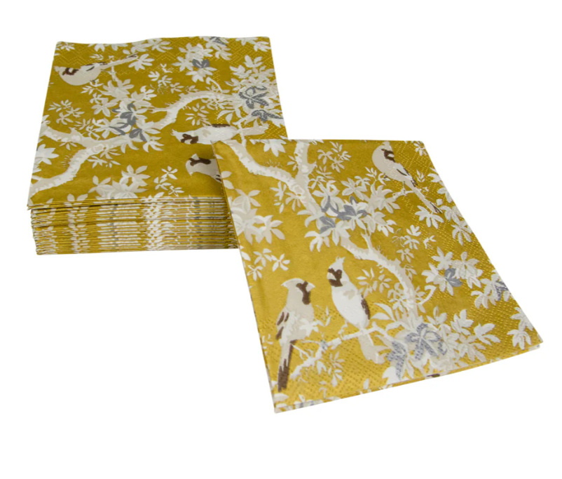 Paquete de Servilletas de papel l Pájaros amarillo