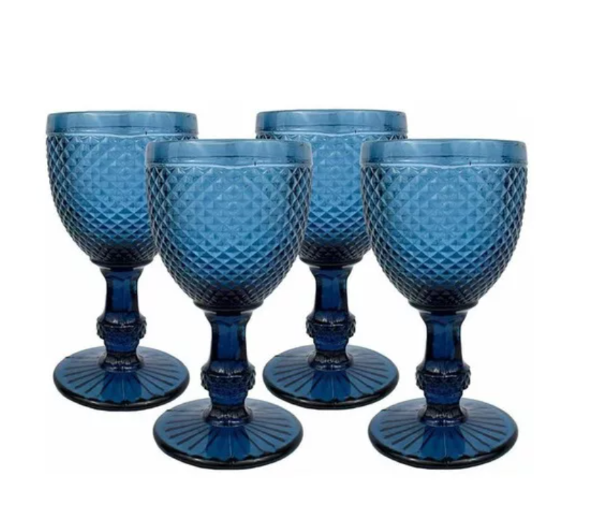 Juego de 6 copas azules
