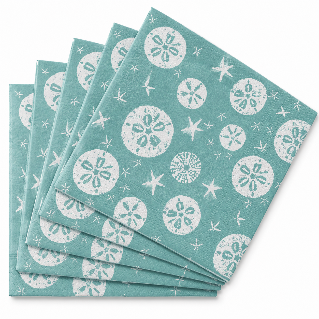 Paquete de Servilletas de papel l Coral azul con blanco