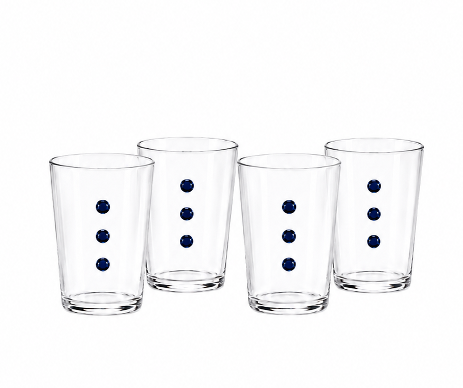 Juego de 4 vasos de puntos l Color Azul