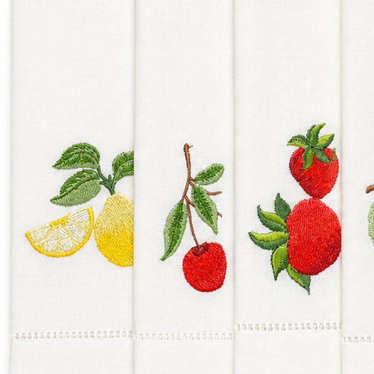 Juego de 4 servilletas de mesa Frutas