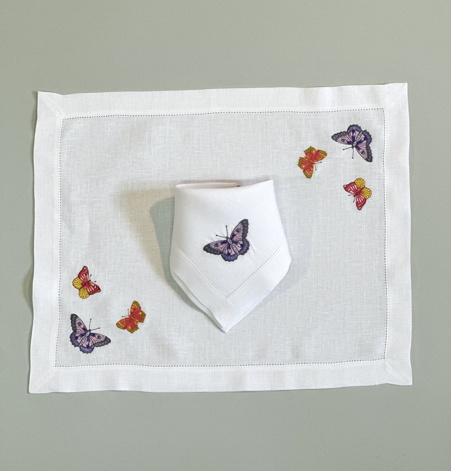 Juego de individuales mariposas colores