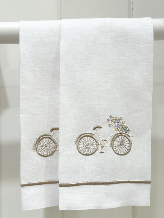 Par de toallas de mano bicicleta
