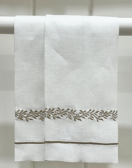 Par toallas de lino guía