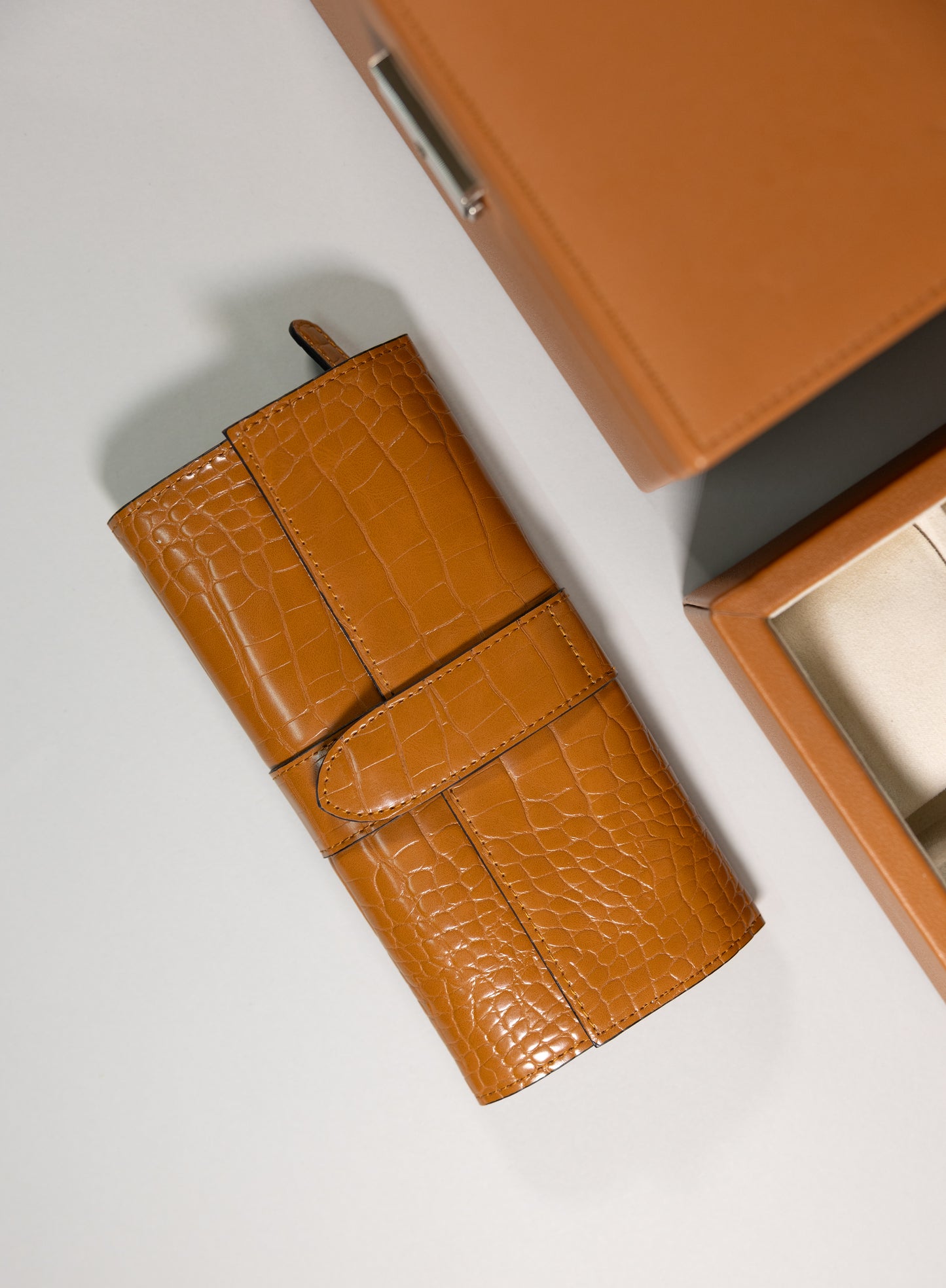 Joyero de piel Chico Color Camell