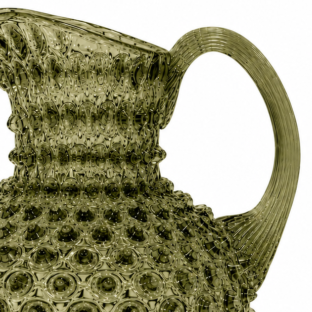 Jarra con relieve de bolitas Grande l Verde