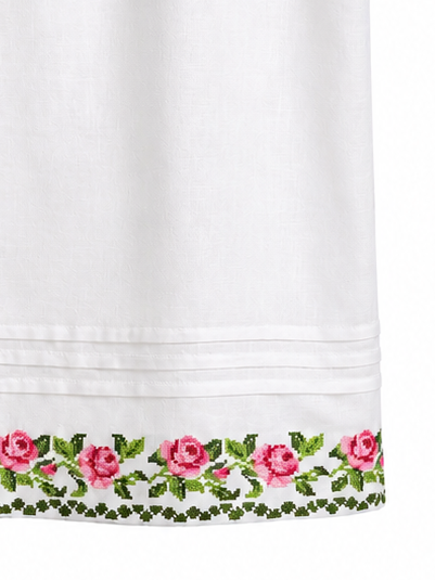 Vestido Huipil Niña l Bordado de flores