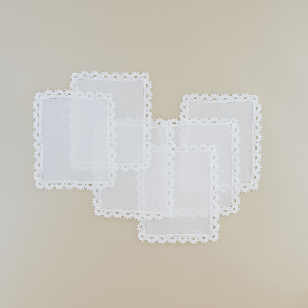 Juego de servilletas de cocktail crochet