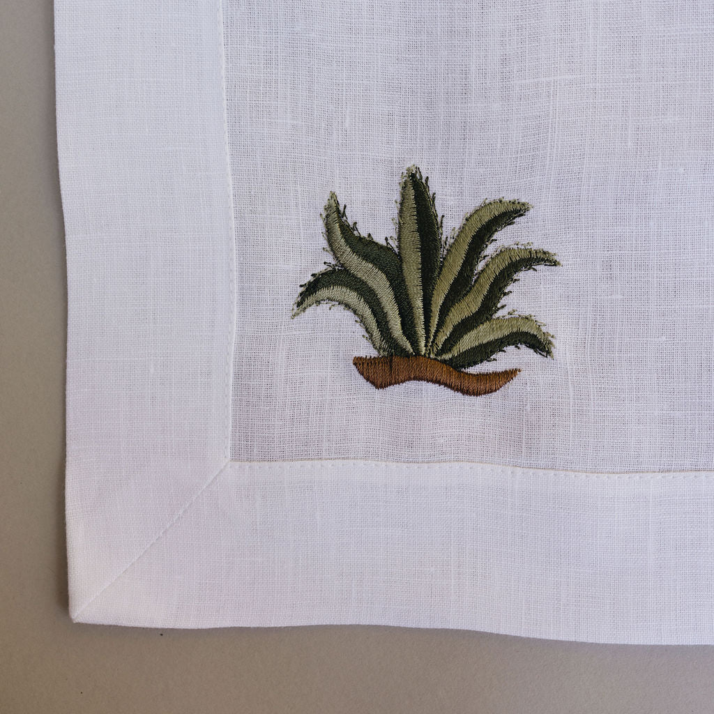 Juego de individuales bordado Maguey