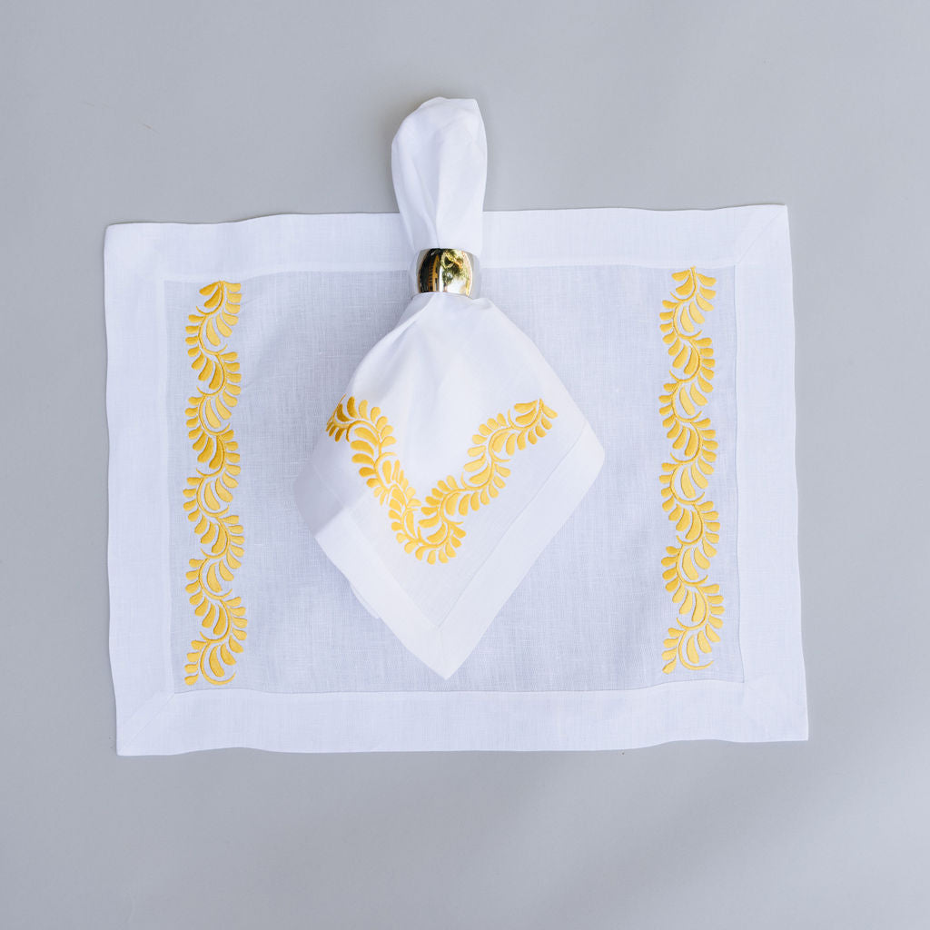 Juego de individuales talavera amarillo