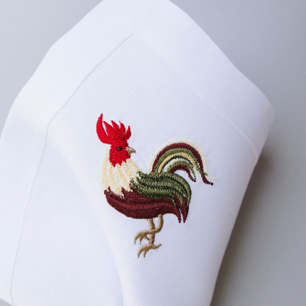 Juego de Individuales bordado gallo