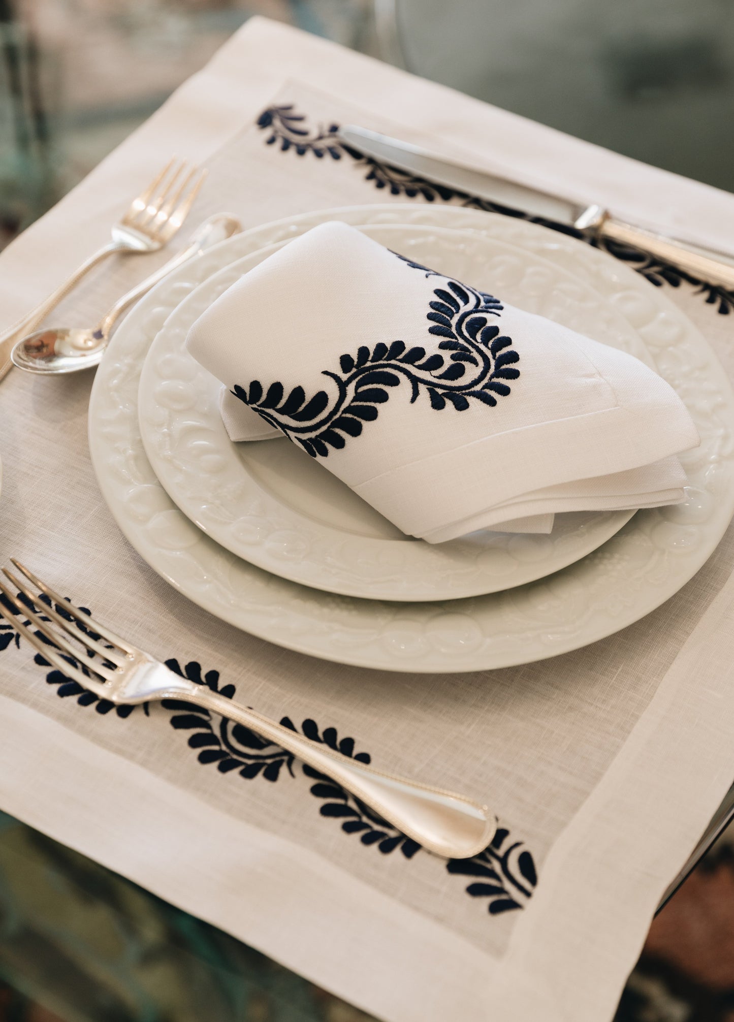 Juego de Individuales bordado talavera