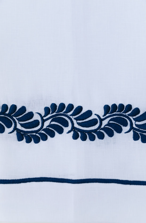 Par de toallas de lino talavera azul