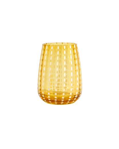 Juego de 4 vasos de cristal l Color Ambar