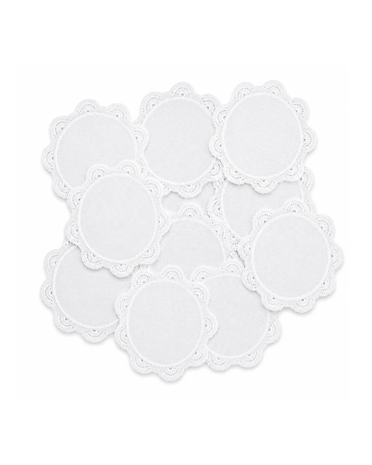 Base plato pan de lino punta crochet