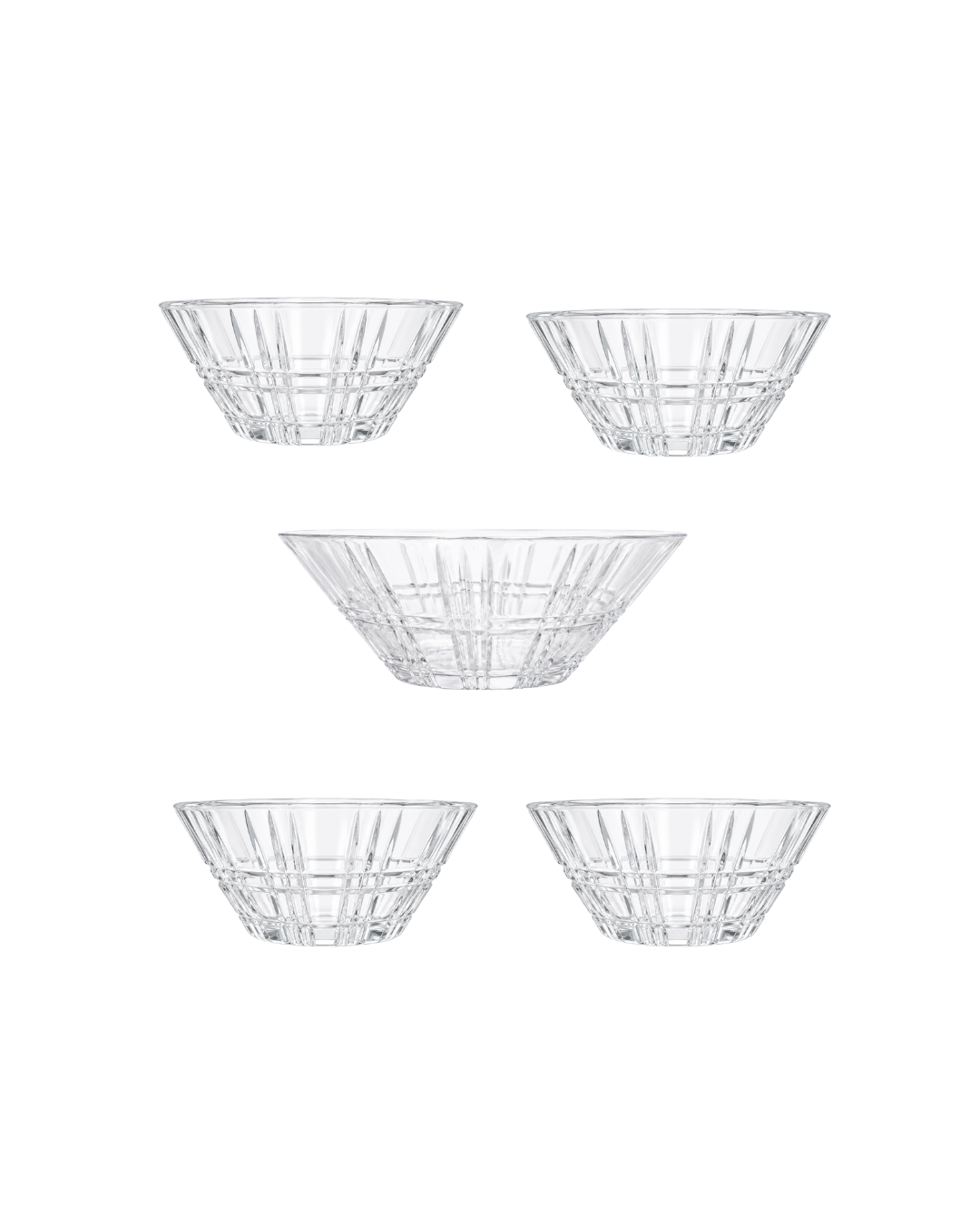 Set de 5 bowls de vidrio l Square