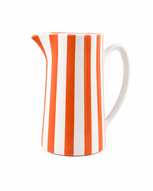 Jarra de cerámica Striped l Color Naranja