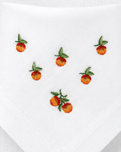 Juego de 4 Individuales con Servilleta l Maceta de Naranjas