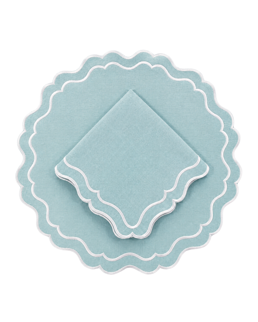 Juego de 4 Individuales con Servilleta Waterproof l Turquesa