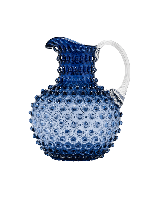 Jarra con relieve de bolitas Grande l Azul
