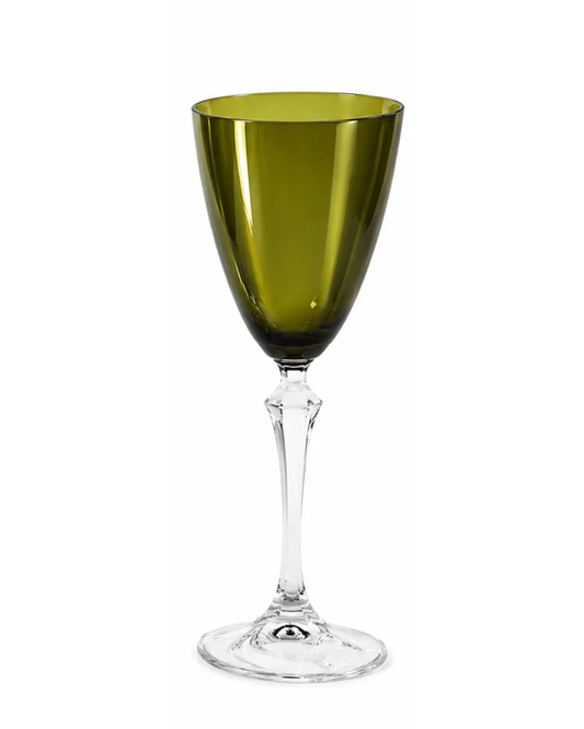 Juego 4 copas de cristal l Color Verde