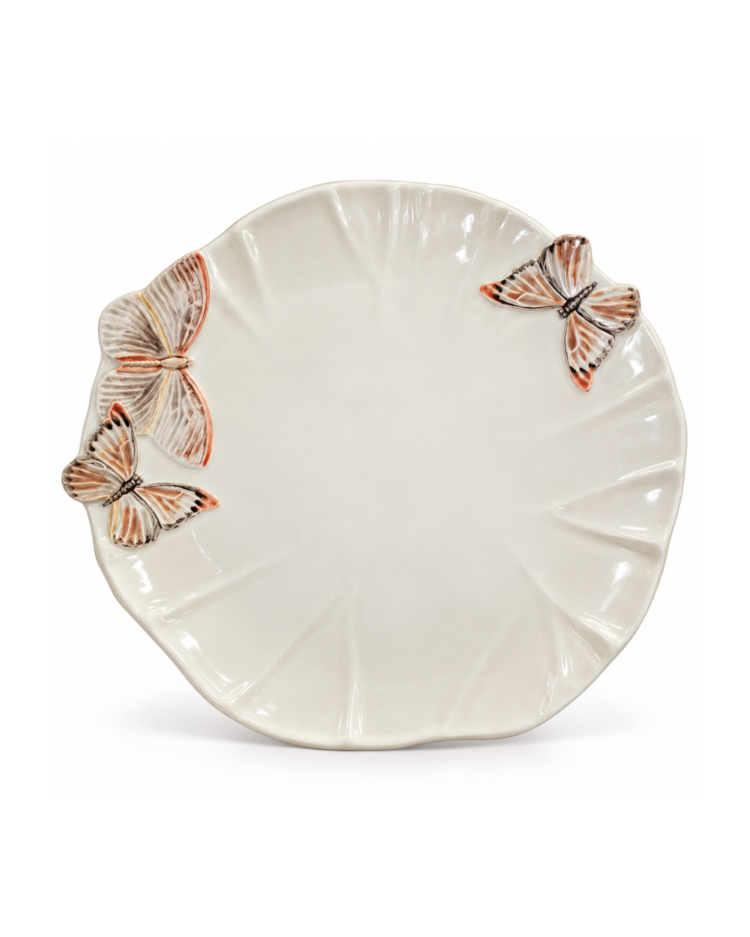 Plato de base cerámica l Mariposas