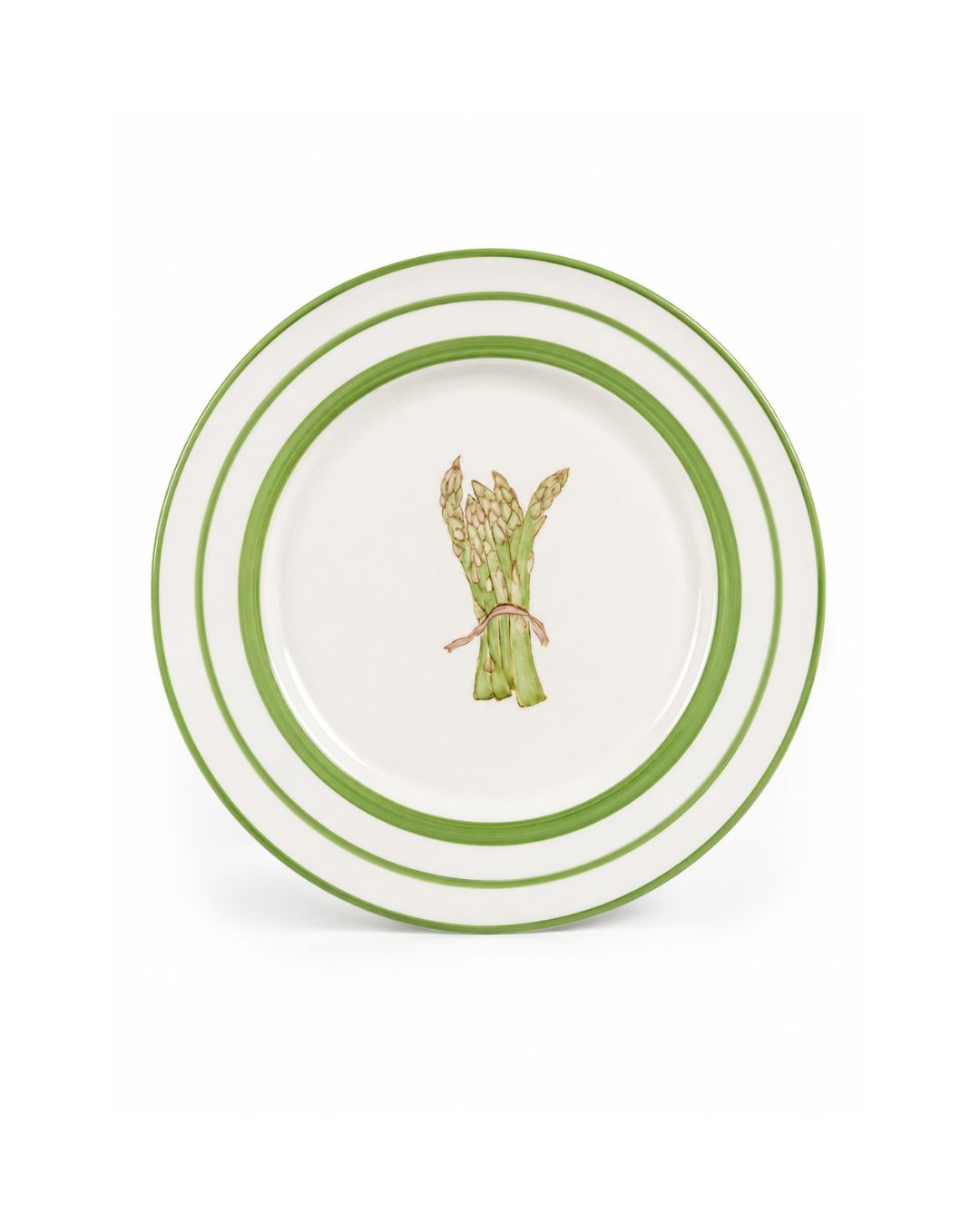 Plato de porcelana, pintado a mano l Esparragos