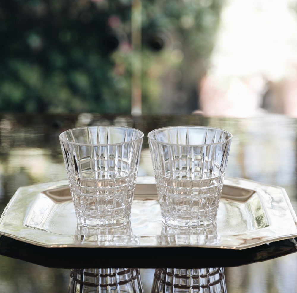 Juego de 4 vasos de cristal