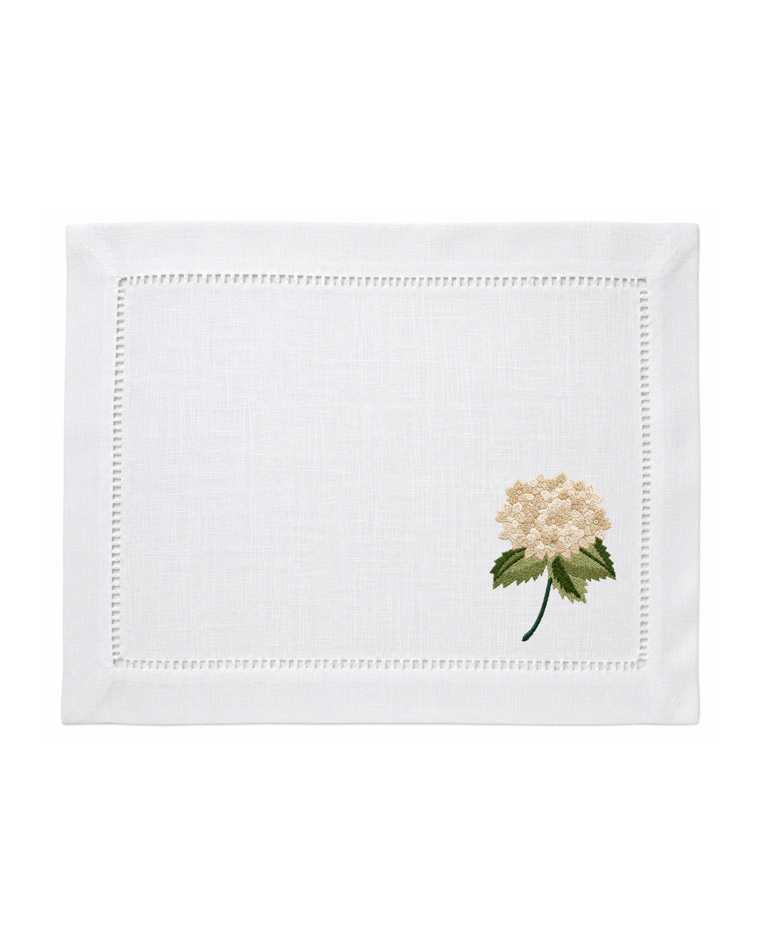 Bordado de Hortensia Beige