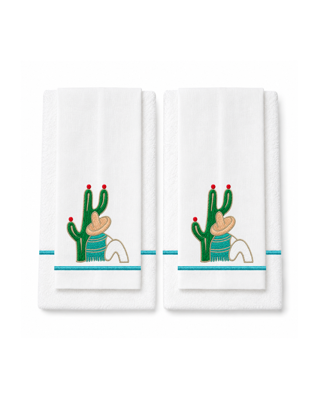 Bordado de Campesino con nopal l Aqua