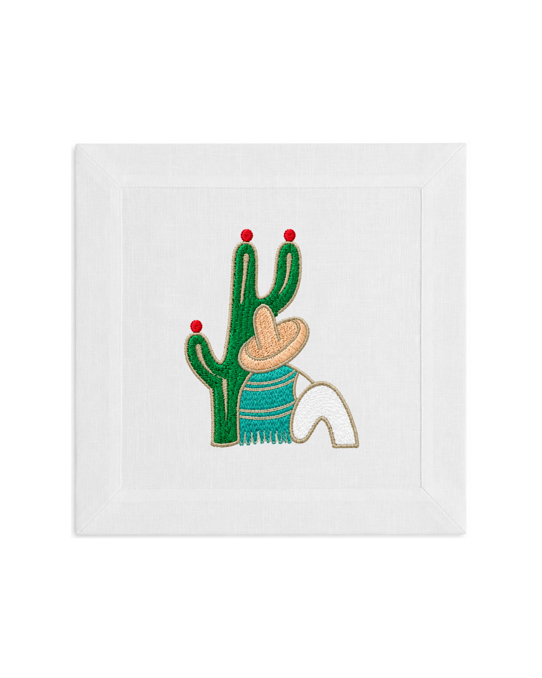 Bordado de Campesino con nopal l Aqua