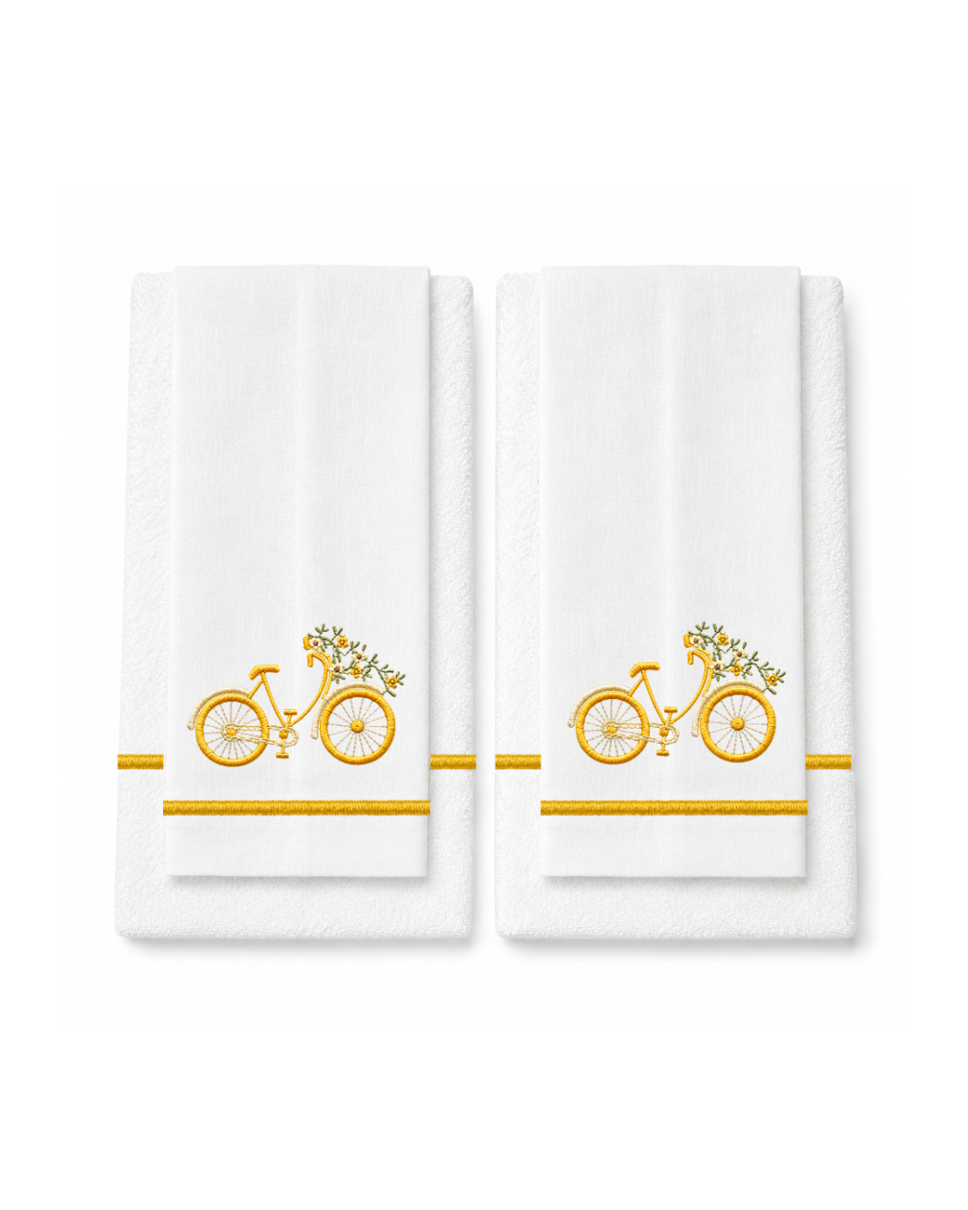Bicycle embroidery l Yellow