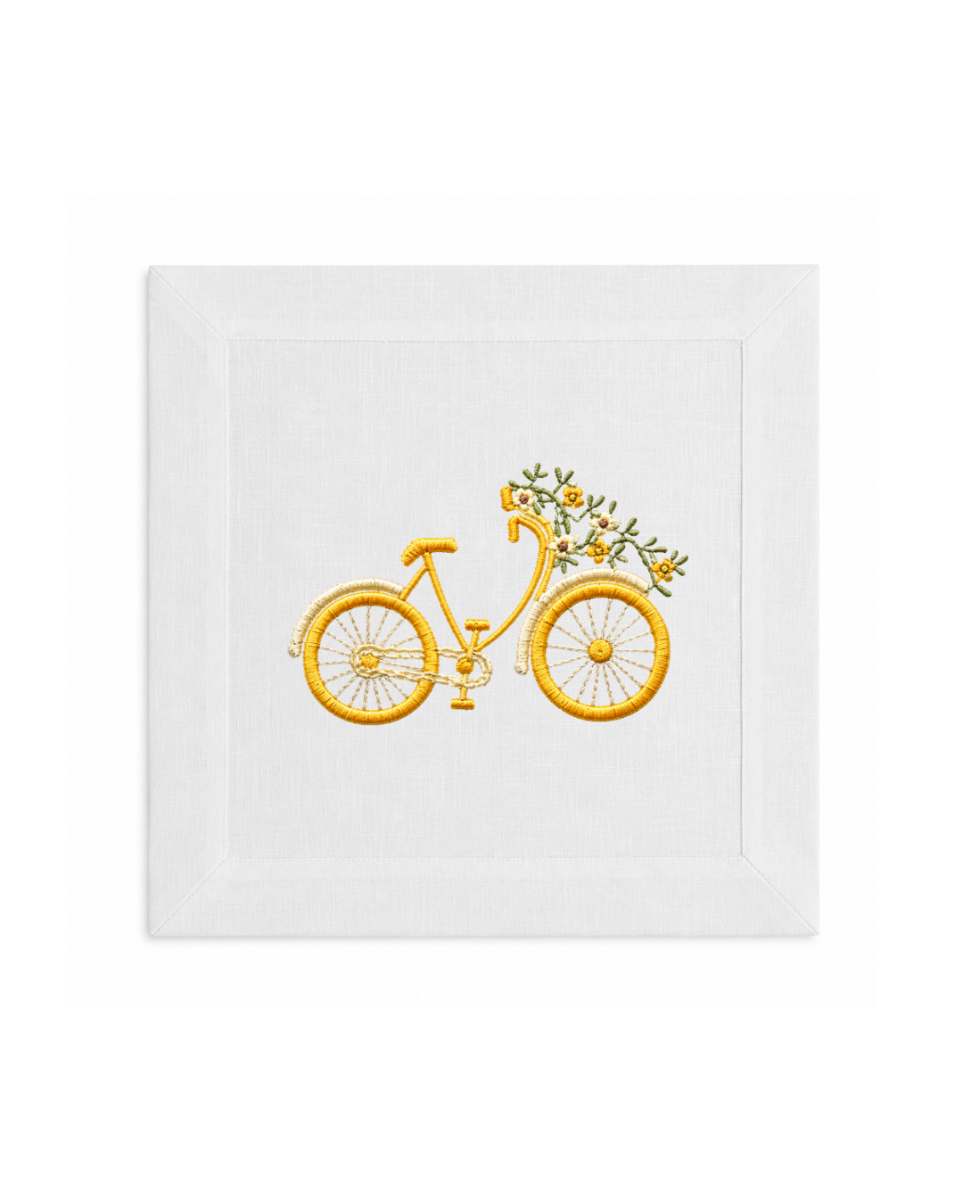 Bicycle embroidery l Yellow