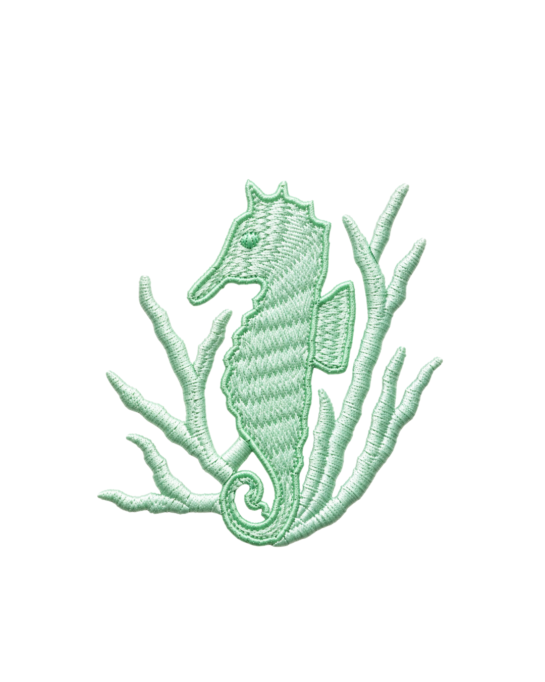 Bordado de Caballito de Mar | Verde Menta