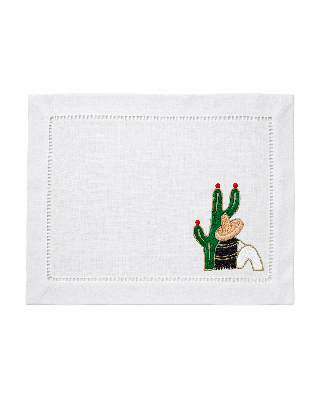 Bordado de Campesino con nopal l Negro