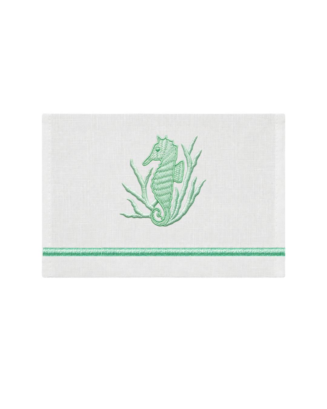 Bordado de Caballito de Mar | Verde Menta