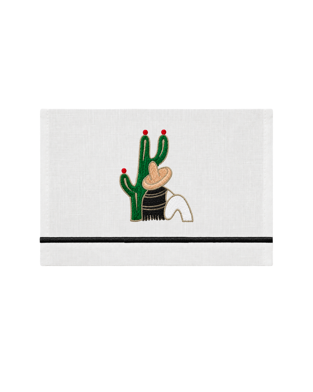 Bordado de Campesino con nopal l Negro