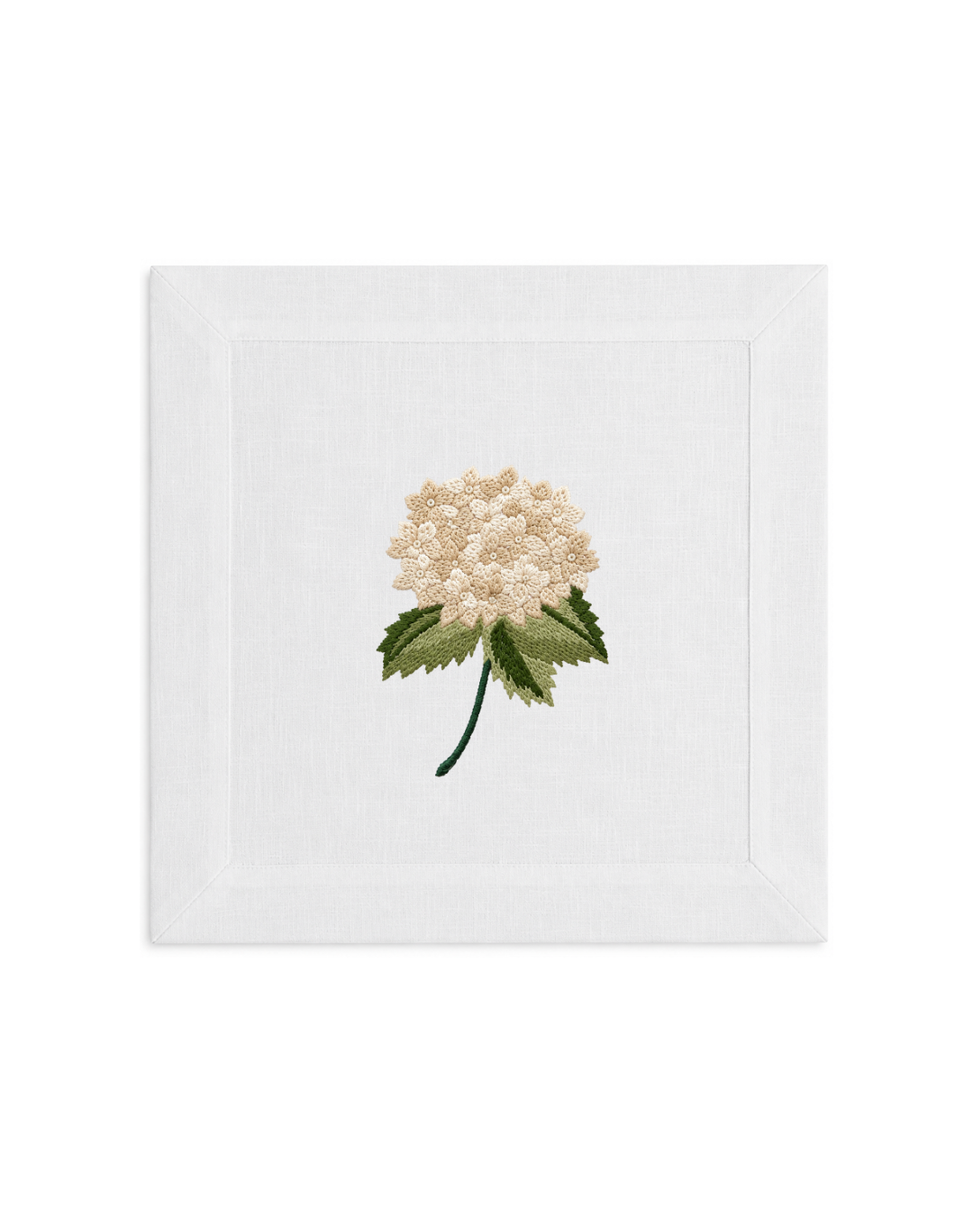 Bordado de Hortensia Beige