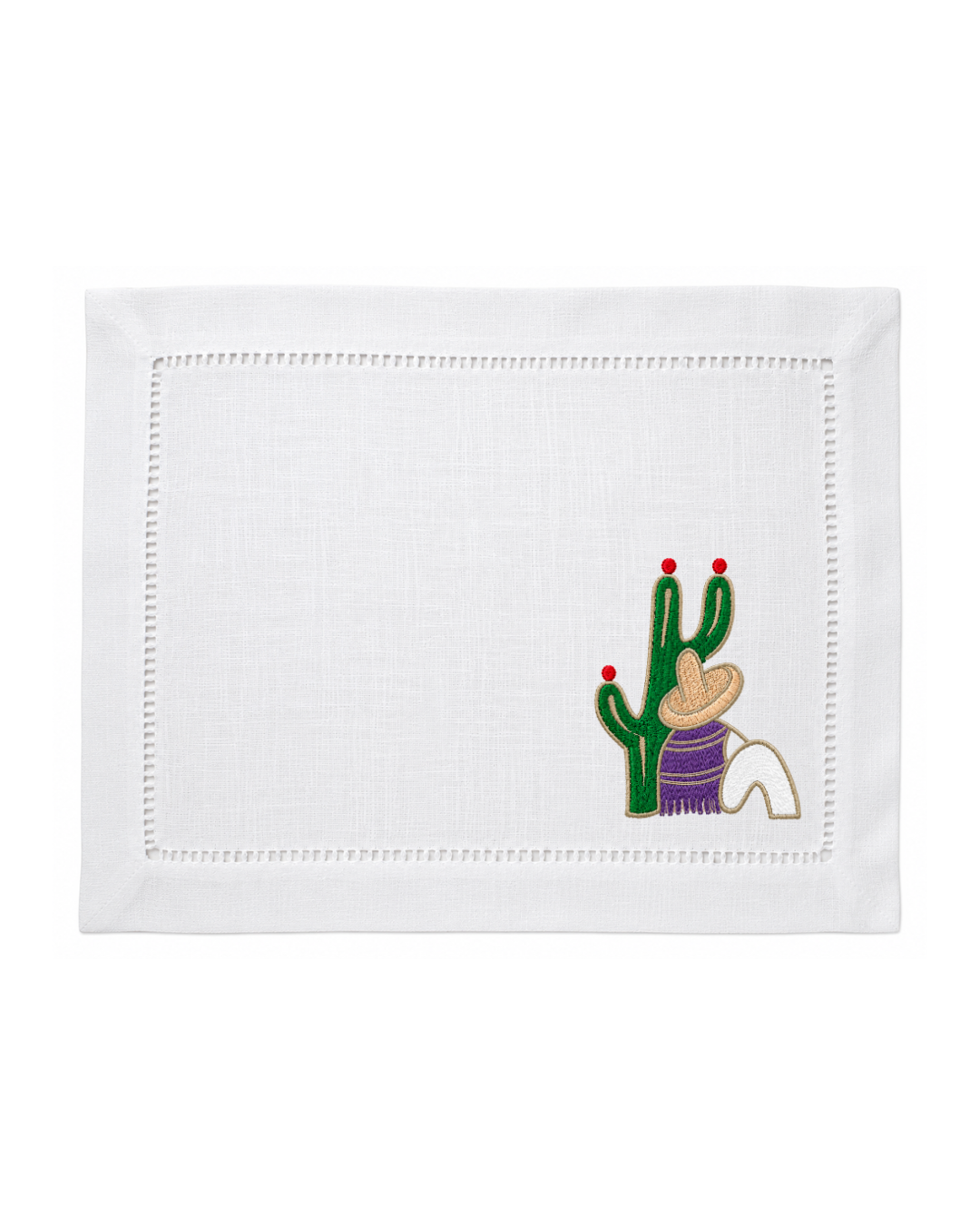 Bordado de Campesino con nopal l Morado